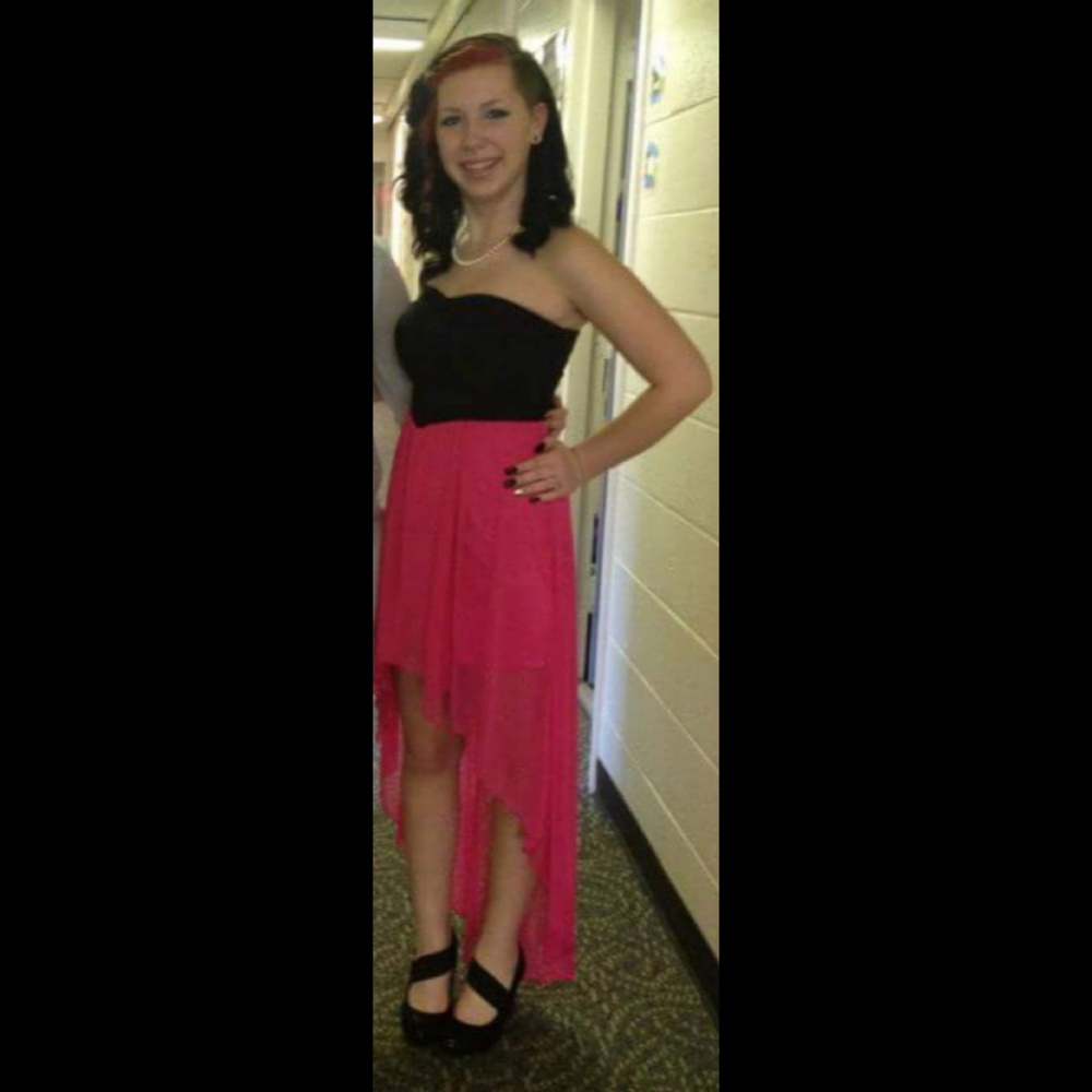 High-Low Pink Dress - Picture 2 of 3